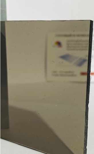 Монолитный поликарбонат 12 мм 400*800 мм Серый листовой Стандарт Borrex