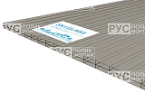 Сотовый поликарбонат 16 мм 2100x6000 мм серый SKYGLASS 3R